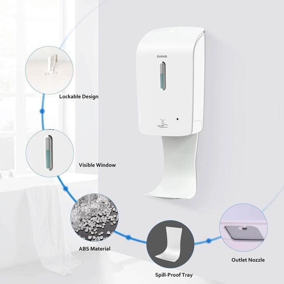 SVAVO Automatic Soap Dispenser Touchless Liquid Soap Dispenser Wall Mount - Picture 5 of 7